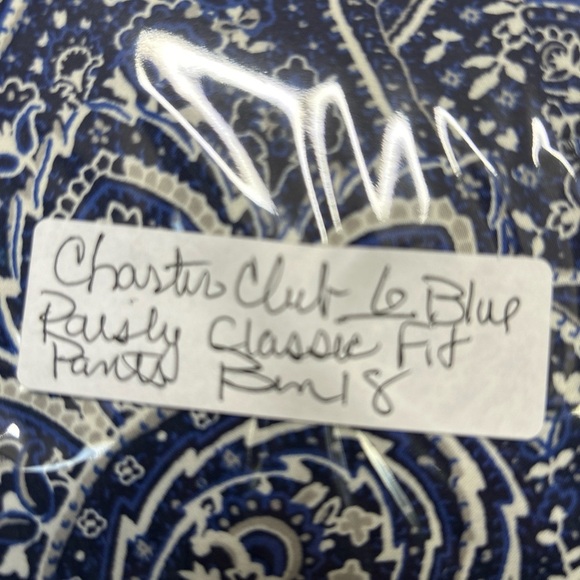 Charter‎ Club Classic Fit Women's 6 Blue Paisley Pants 4 Pocket Preppy Business - Picture 13 of 13